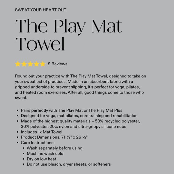 NEW Bala play mat towel in Charcoal - Picture 5 of 7